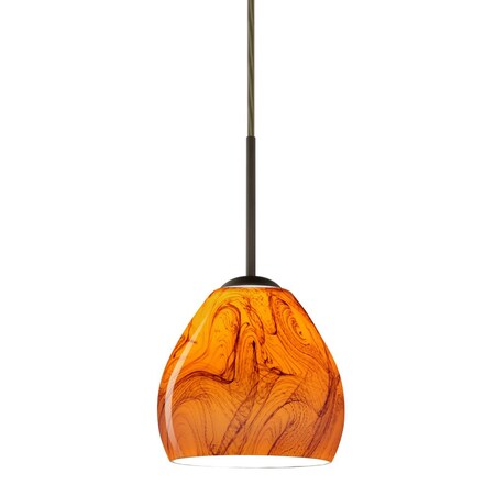 Besa Lighting Besa Bolla LED Pendant Habanero Bronze 1x9W LED 1BC-4122HB-LED-BR